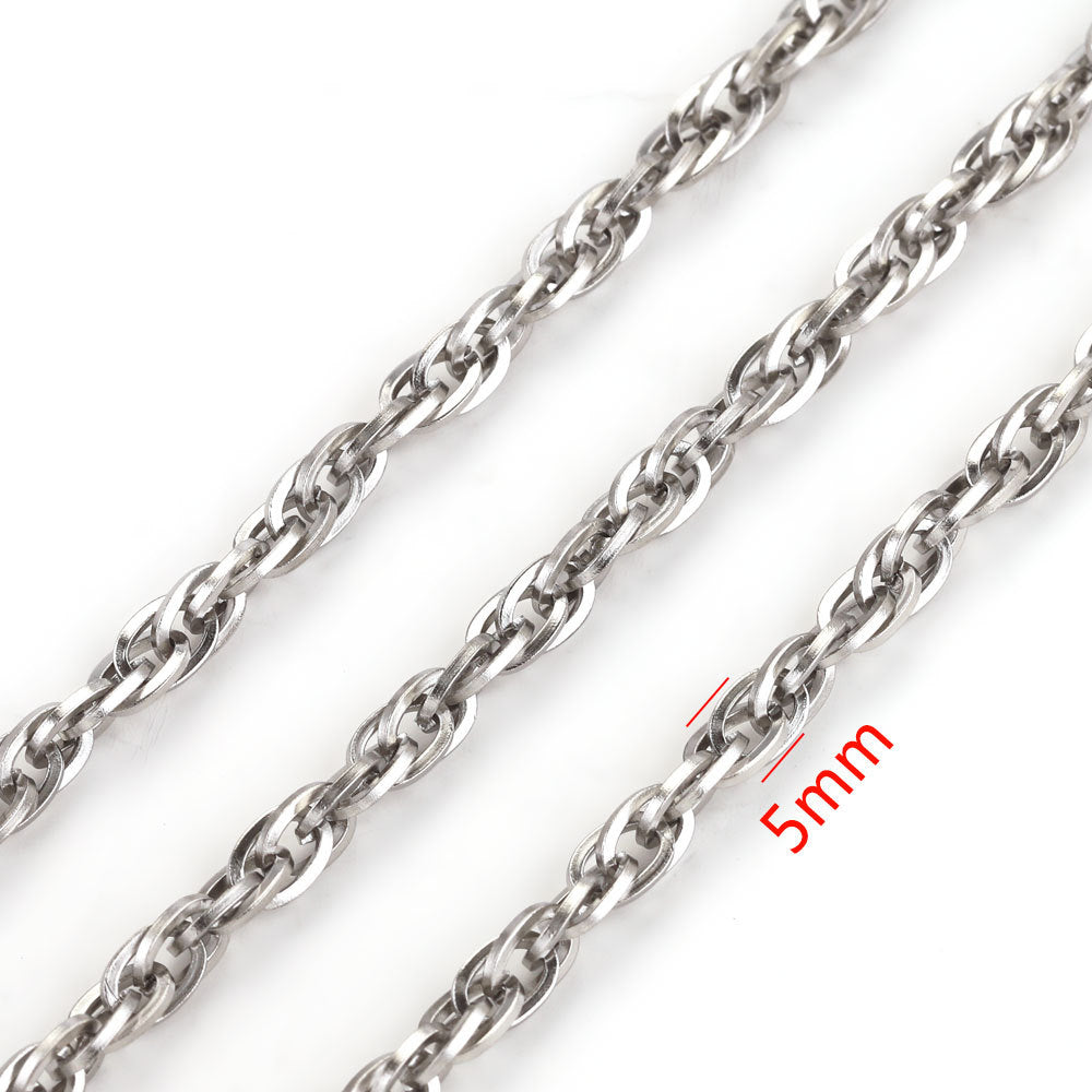 Wholesale 5 rolls - 500 cm various styles of stainless steel punk chain